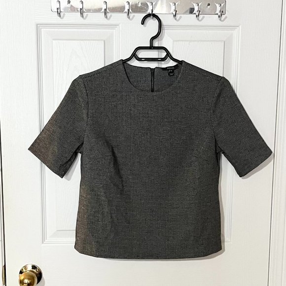 RW&Co Crew-Neck Houndstooth Top - Picture 2 of 7